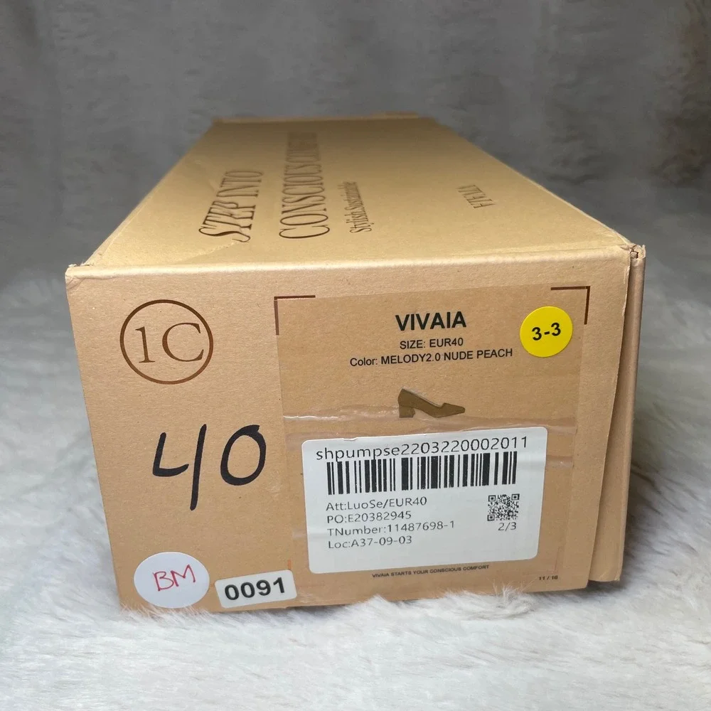 VIVAIA Square-Toe Chunky Heels (Melody) EU 40 / US‎ 9